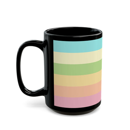 Pastel Stripes - Black Mug