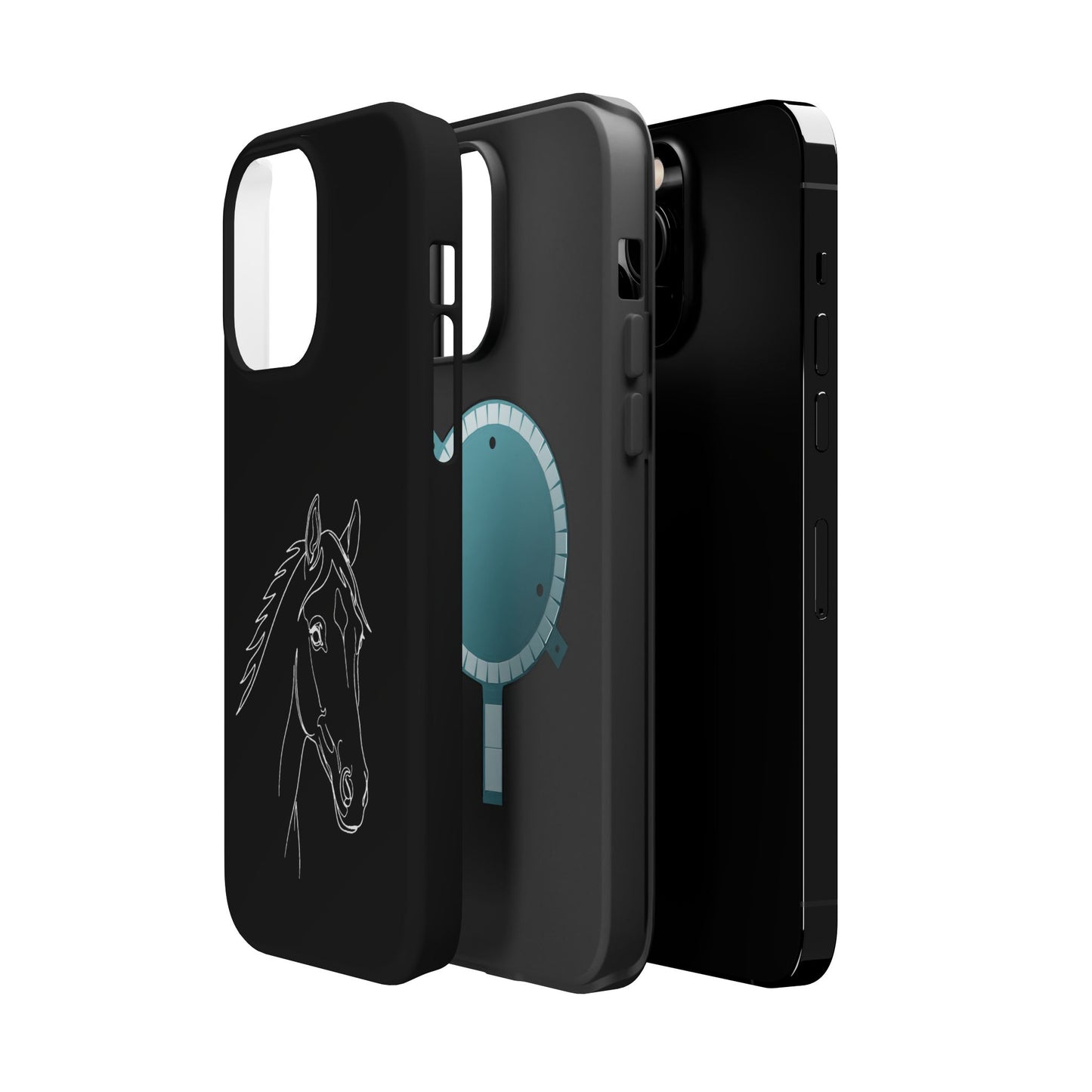 Horse Portrait Sketch - Magnetic Phone Case