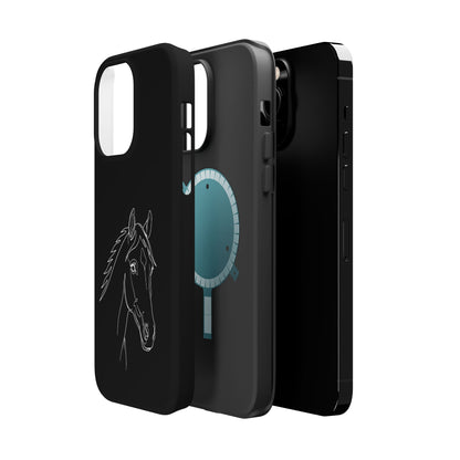 Horse Portrait Sketch - Magnetic Phone Case