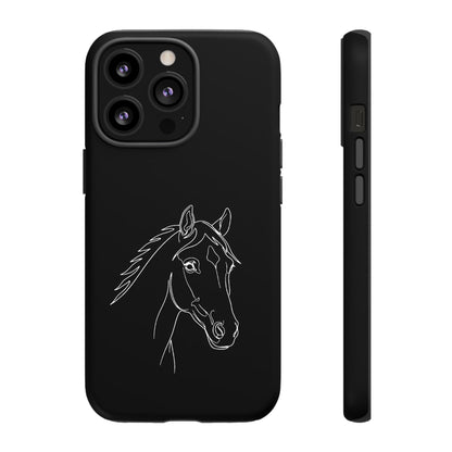 Horse Portrait Sketch - Tough Phone Case