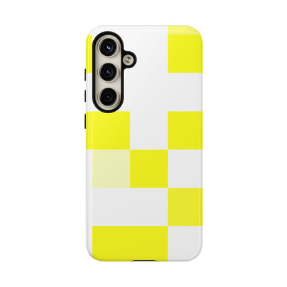 Yellow Pixel Grid - Phone Case