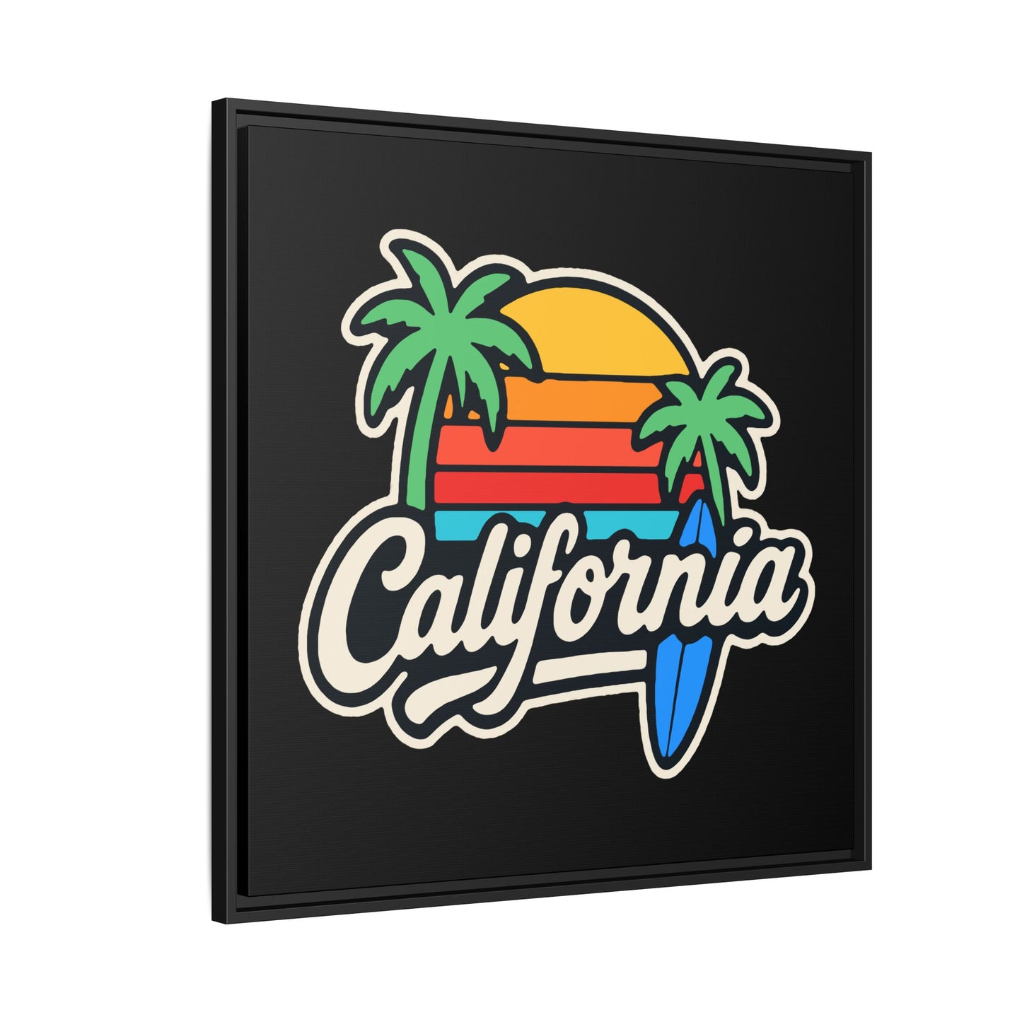 California Surf Vibes - Framed Canvas