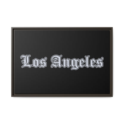 Los Angeles Matte Canvas Art, Framed Wall Decor, Urban Home Art, City Poster, Gift for Angelenos, Modern Art Piece - Silver Edition
