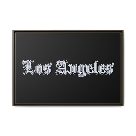 Los Angeles Matte Canvas Art, Framed Wall Decor, Urban Home Art, City Poster, Gift for Angelenos, Modern Art Piece - Silver Edition