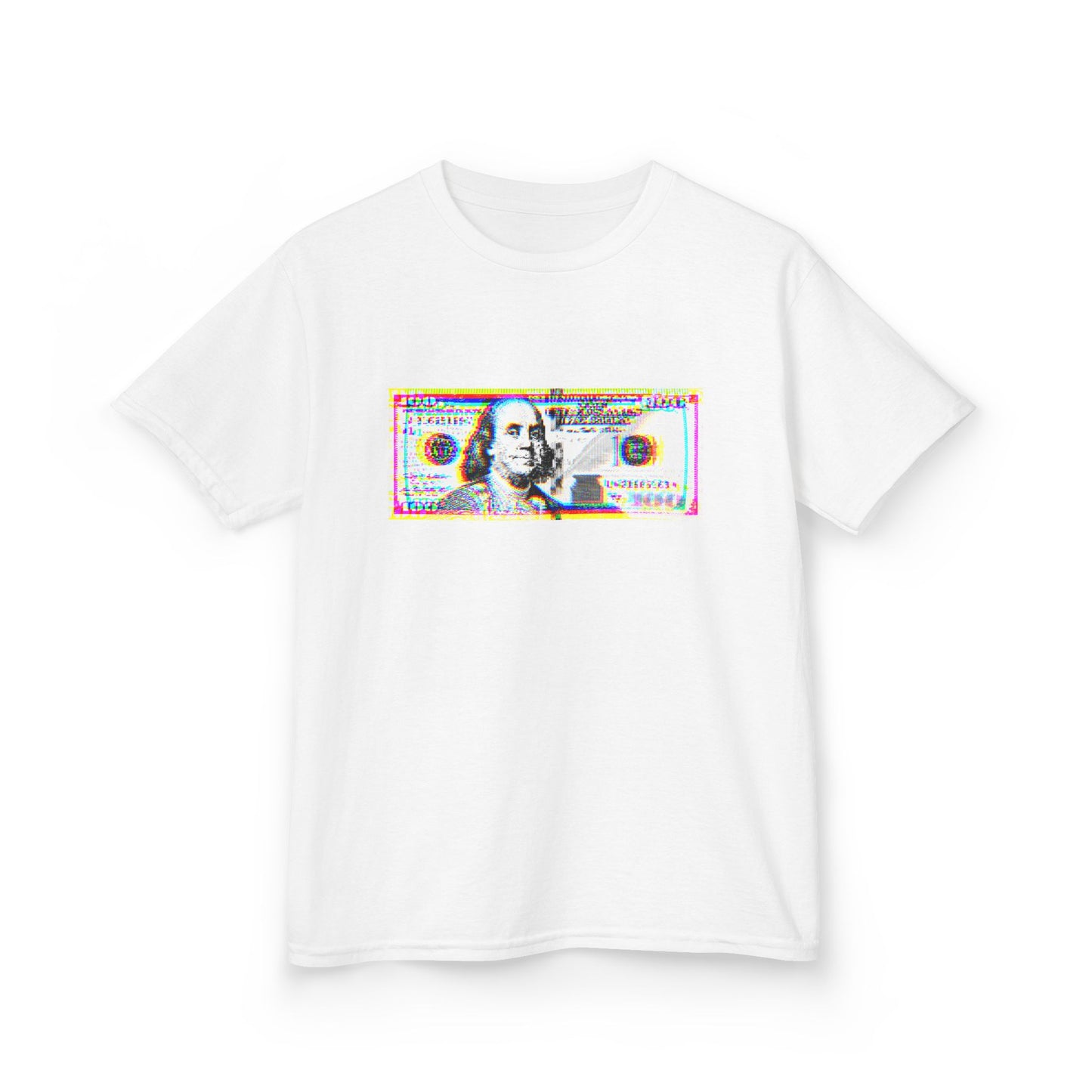 100 Dollars Bill - Neon Color Explosion - Kids Tee