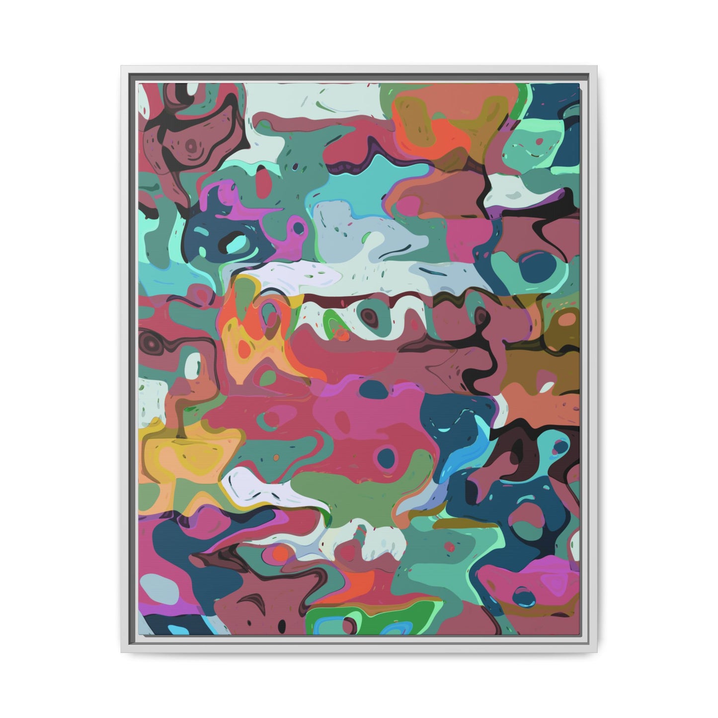 Colorful Abstract Marble - Framed Canvas