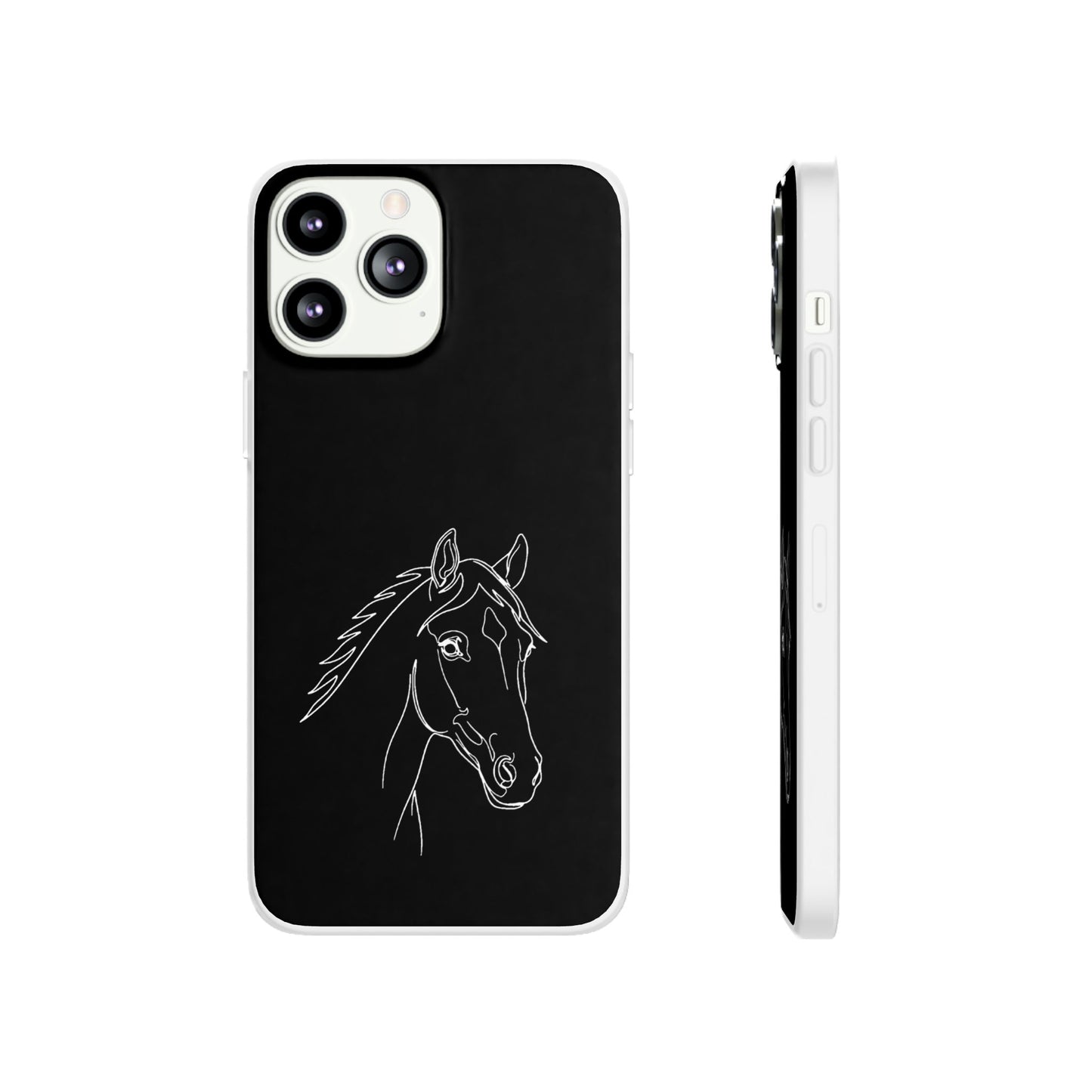 Horse Portrait Sketch - Flexi Phone Case