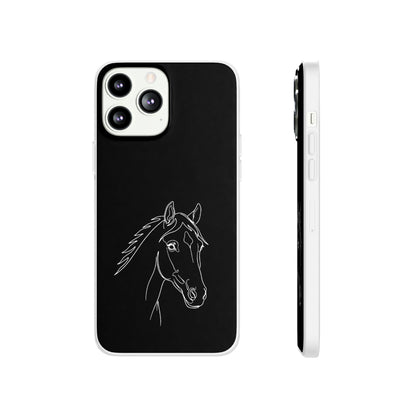 Horse Portrait Sketch - Flexi Phone Case