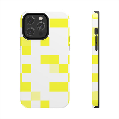 Yellow Pixel Grid -  Phone Case