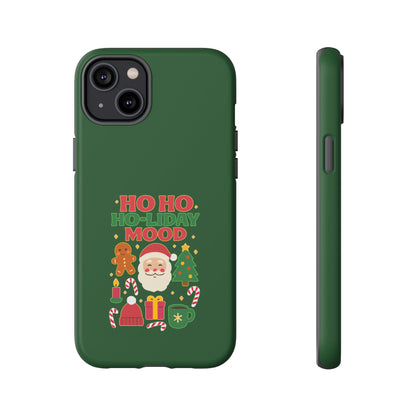 Christmas Phone Case, Ho Ho Ho-liday Mood, Festive Phone Cover, Santa Christmas Accessory, Holiday Gift, Winter Vibes
