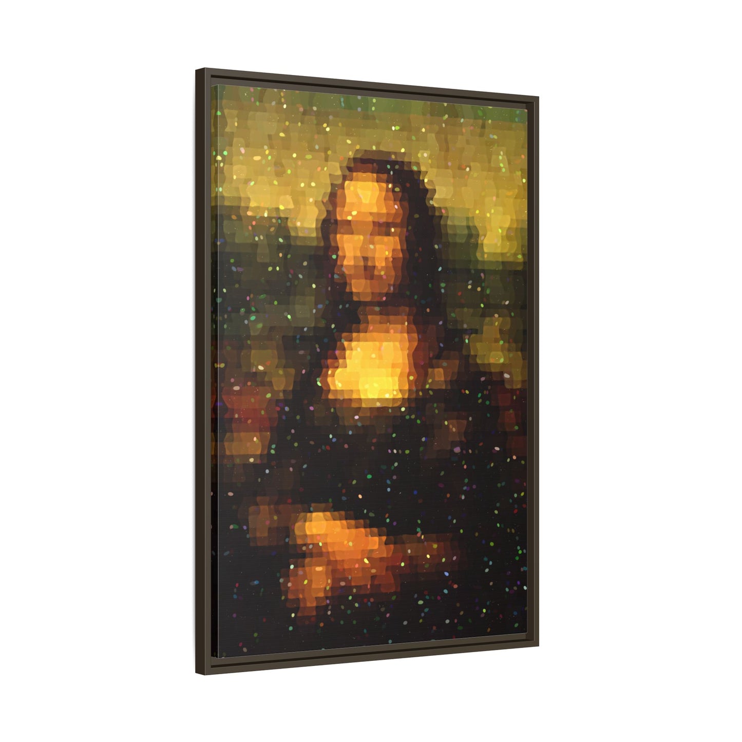 Pixel Muse — Silent Smile - Framed Canvas