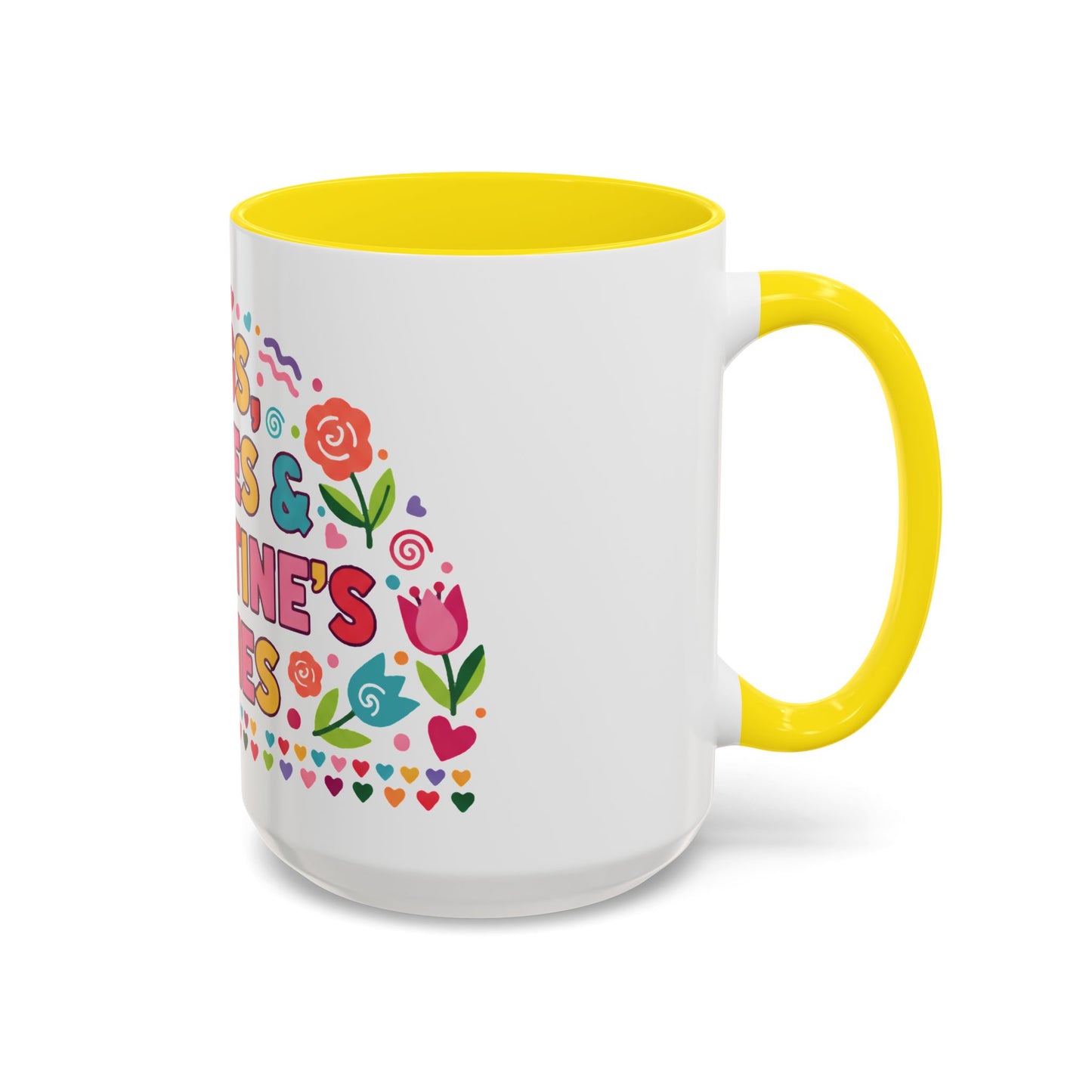 Hugs, Kisses & Valentine’s Wishes - Color Accent Mug
