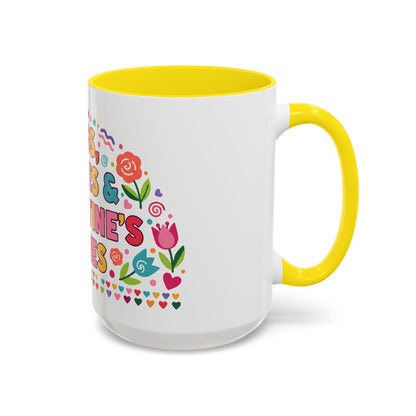 Hugs, Kisses & Valentine’s Wishes - Color Accent Mug