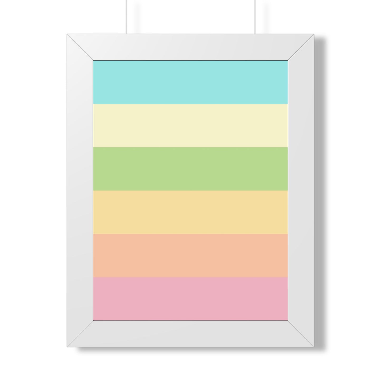 Pastel Stripes - Framed Poster