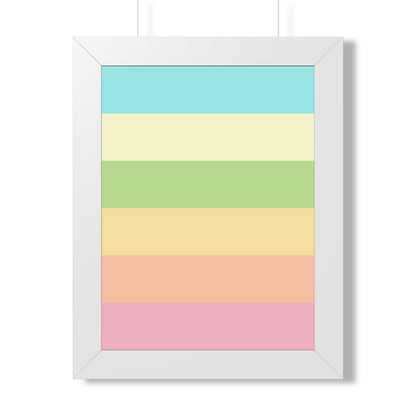 Pastel Stripes - Framed Poster