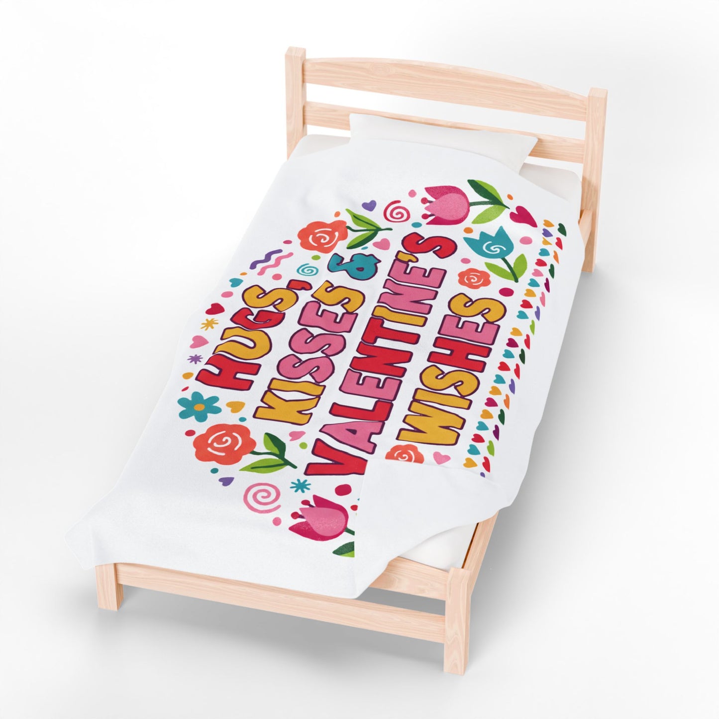 Hugs, Kisses & Valentine’s Wishes - Plush Blanket