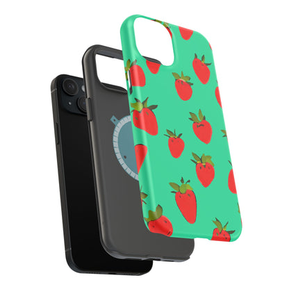 Strawberry Pattern - Magnetic Phone Case