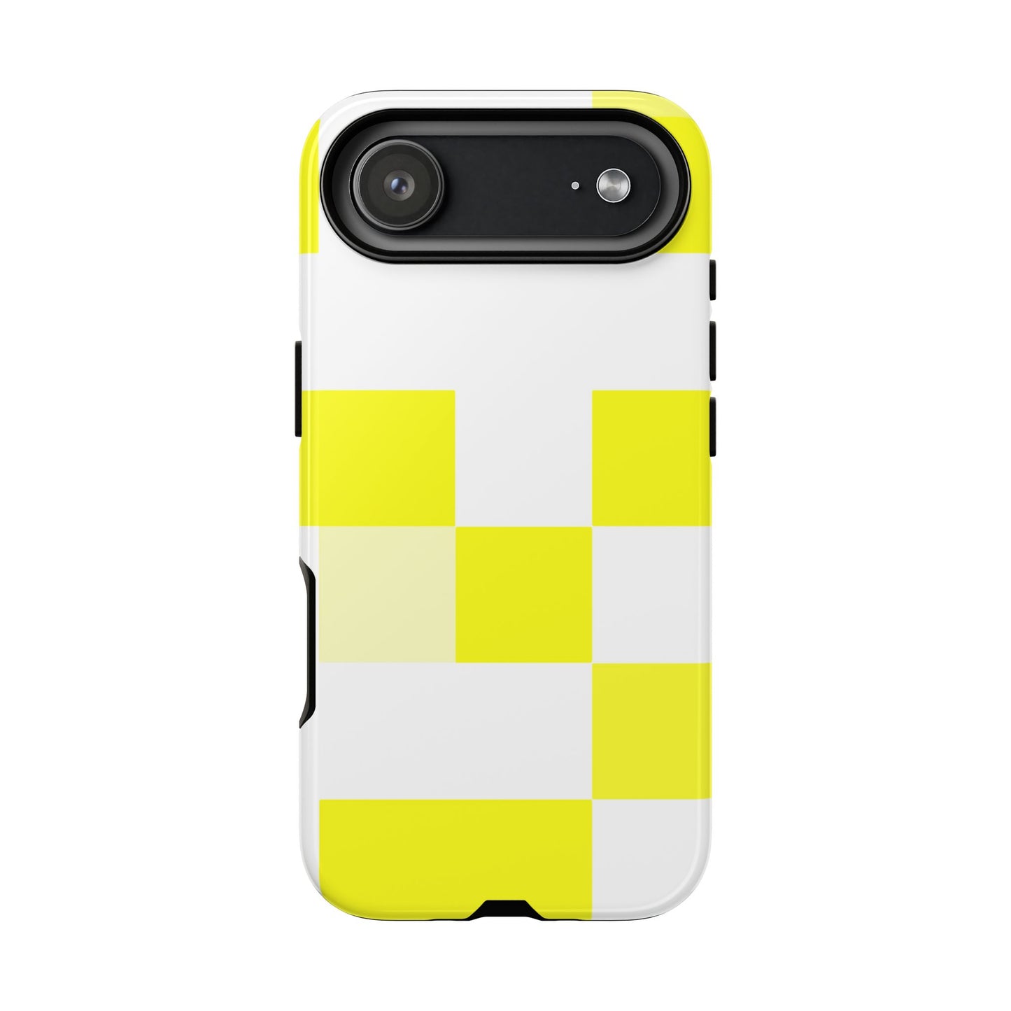 Yellow Pixel Grid - Phone Case