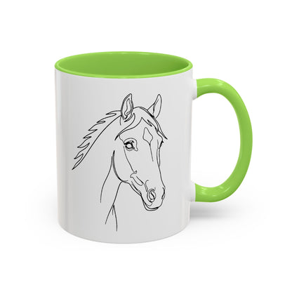 Horse Portrait Sketch - Colorful Mug
