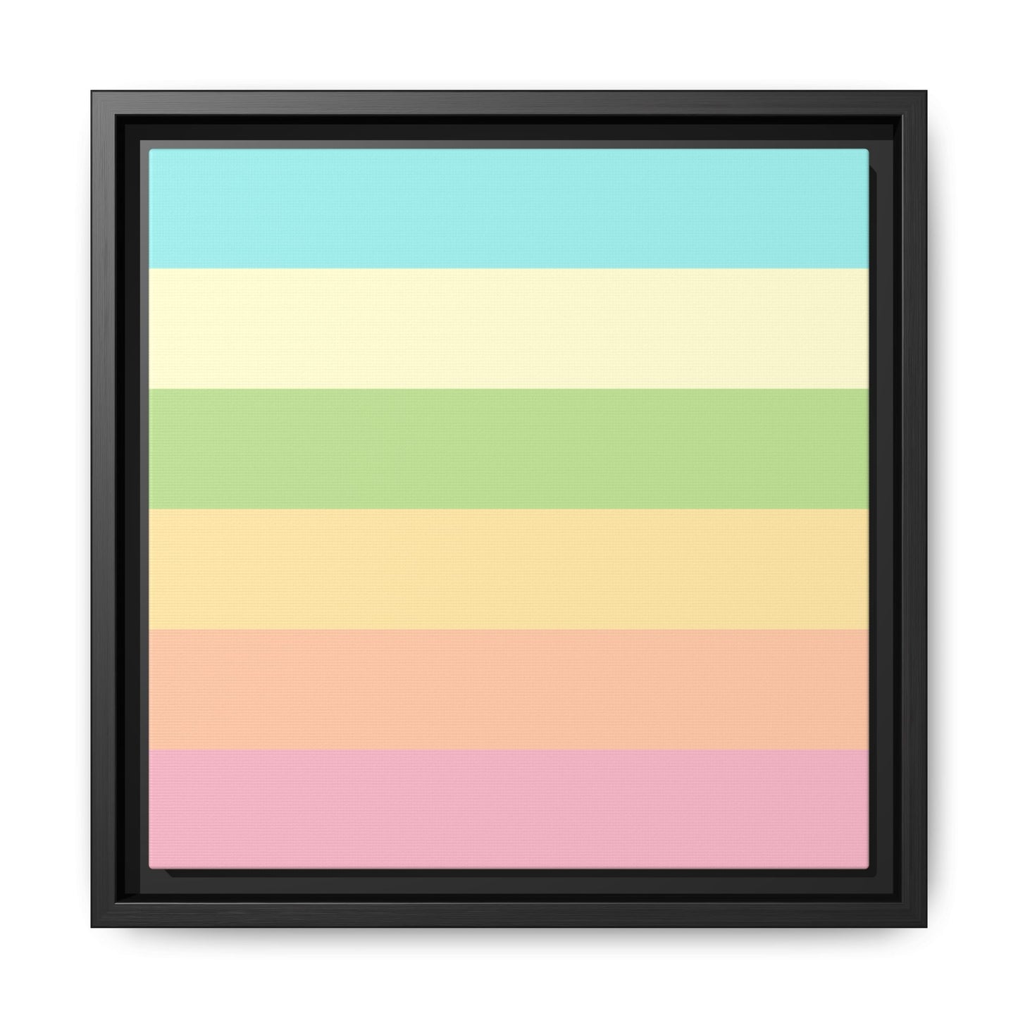 Pastel Stripes - Framed Canvas