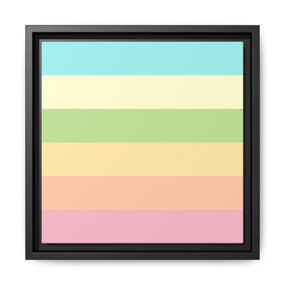 Pastel Stripes - Framed Canvas