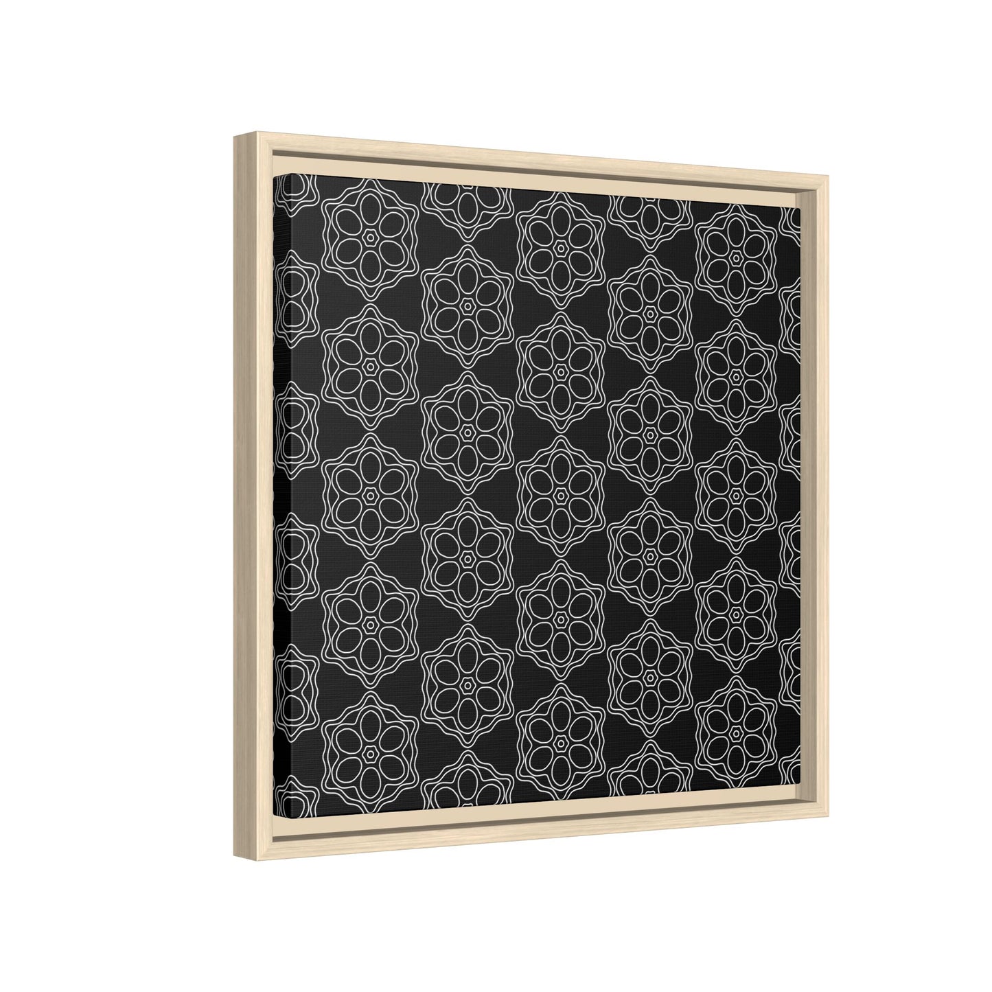 Geometric Sacred Flower - Framed Canvas