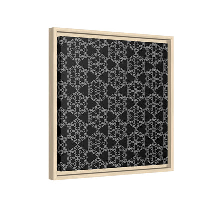 Geometric Sacred Flower - Framed Canvas