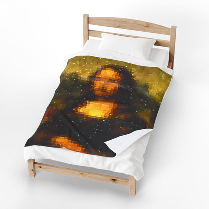 Pixel Muse — Silent Smile - Plush Blanket