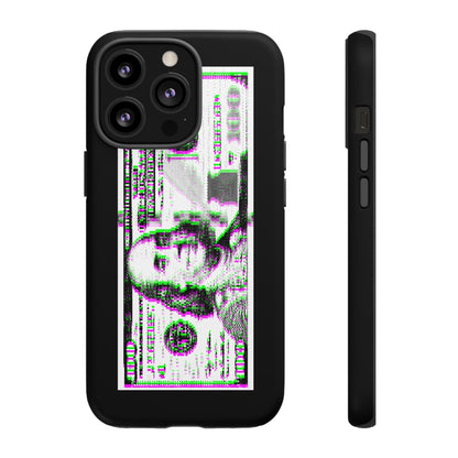 100 Dollars Bill - Green/Magenta Glitch - Phone Case
