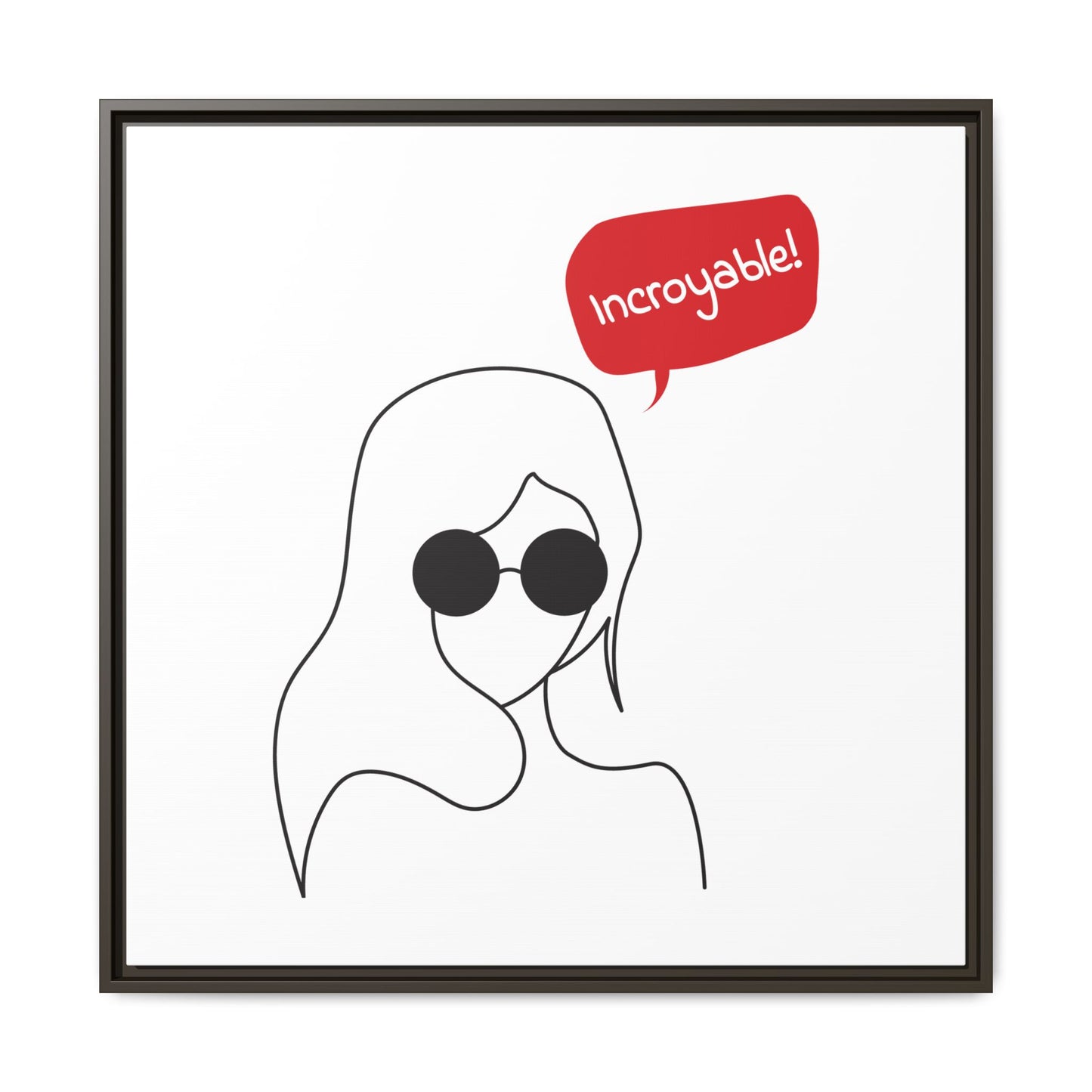 Incroyable Chic Girl - Framed Canvas