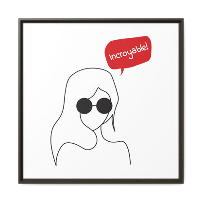 Incroyable Chic Girl - Framed Canvas