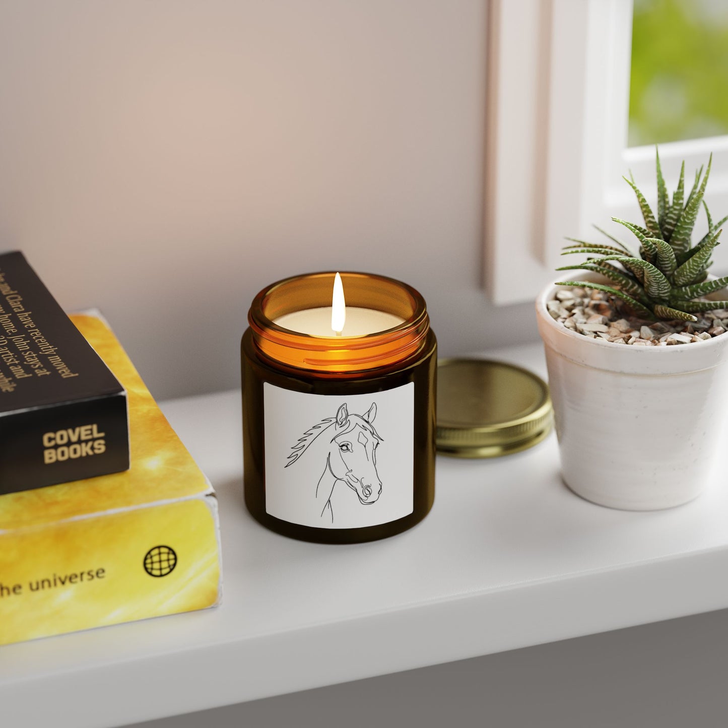 Horse Portrait Sketch - Scented Candle