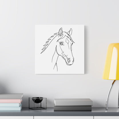 Horse Portrait Sketch - Canvas
