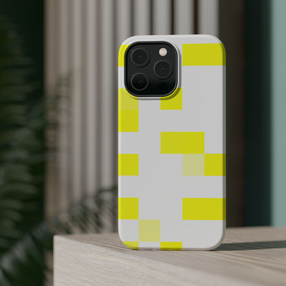 Yellow Pixel Grid -  Magnetic Phone Case