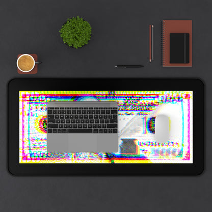 100 Dollars Bill - Neon Color Explosion - Desk Mat