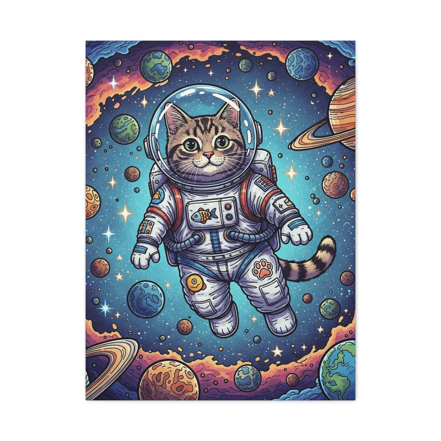 Astronaut Cat - Canvas