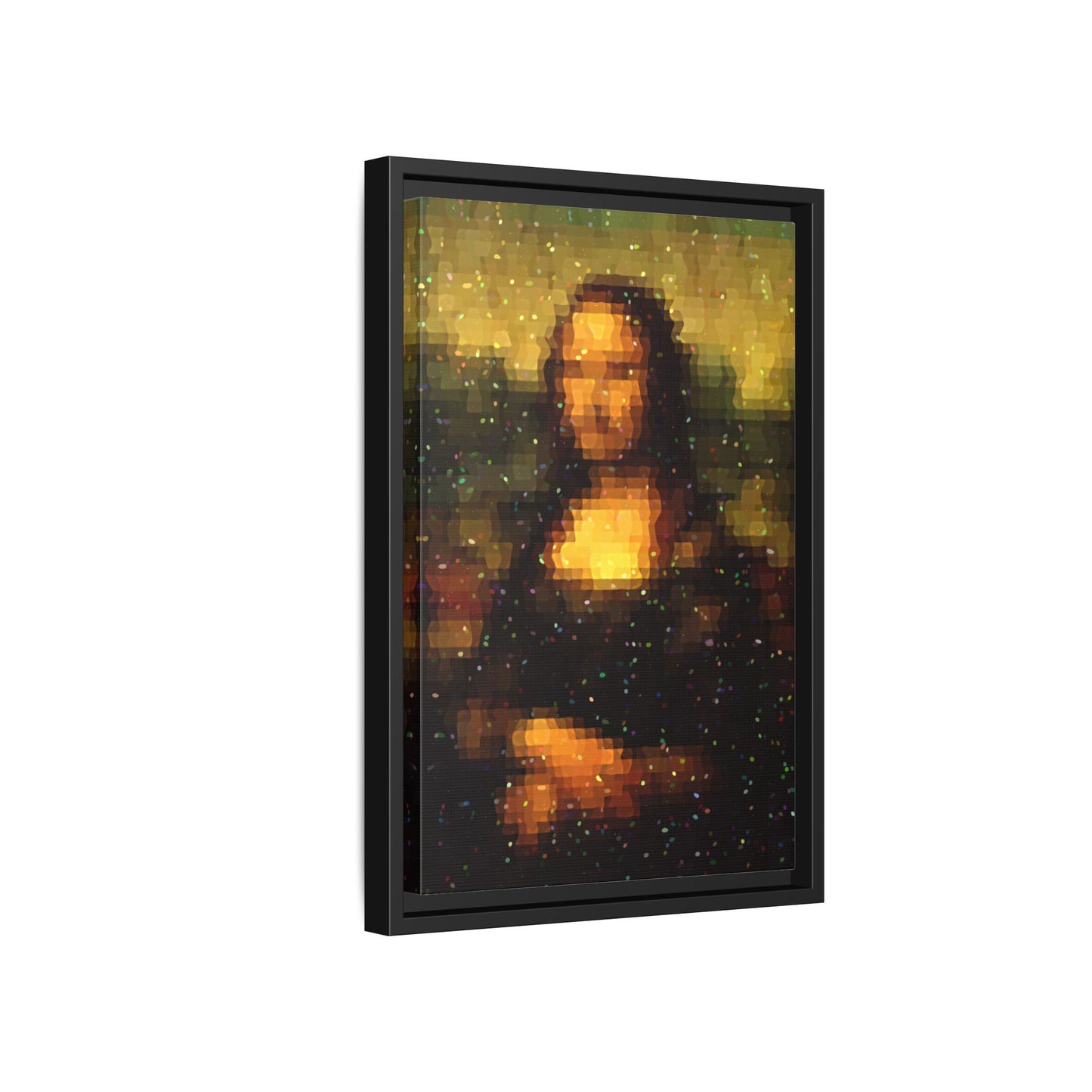 Pixel Muse — Silent Smile - Framed Canvas