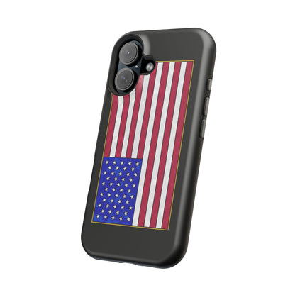 New Glory American Flag (Gold Edge Edition) - Magnetic Phone Case