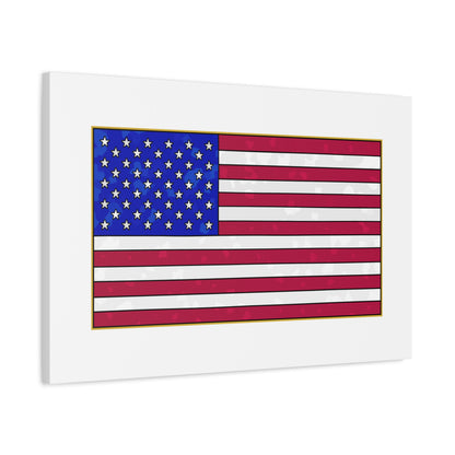 New Glory American Flag (Gold Edge Edition) - Canvas