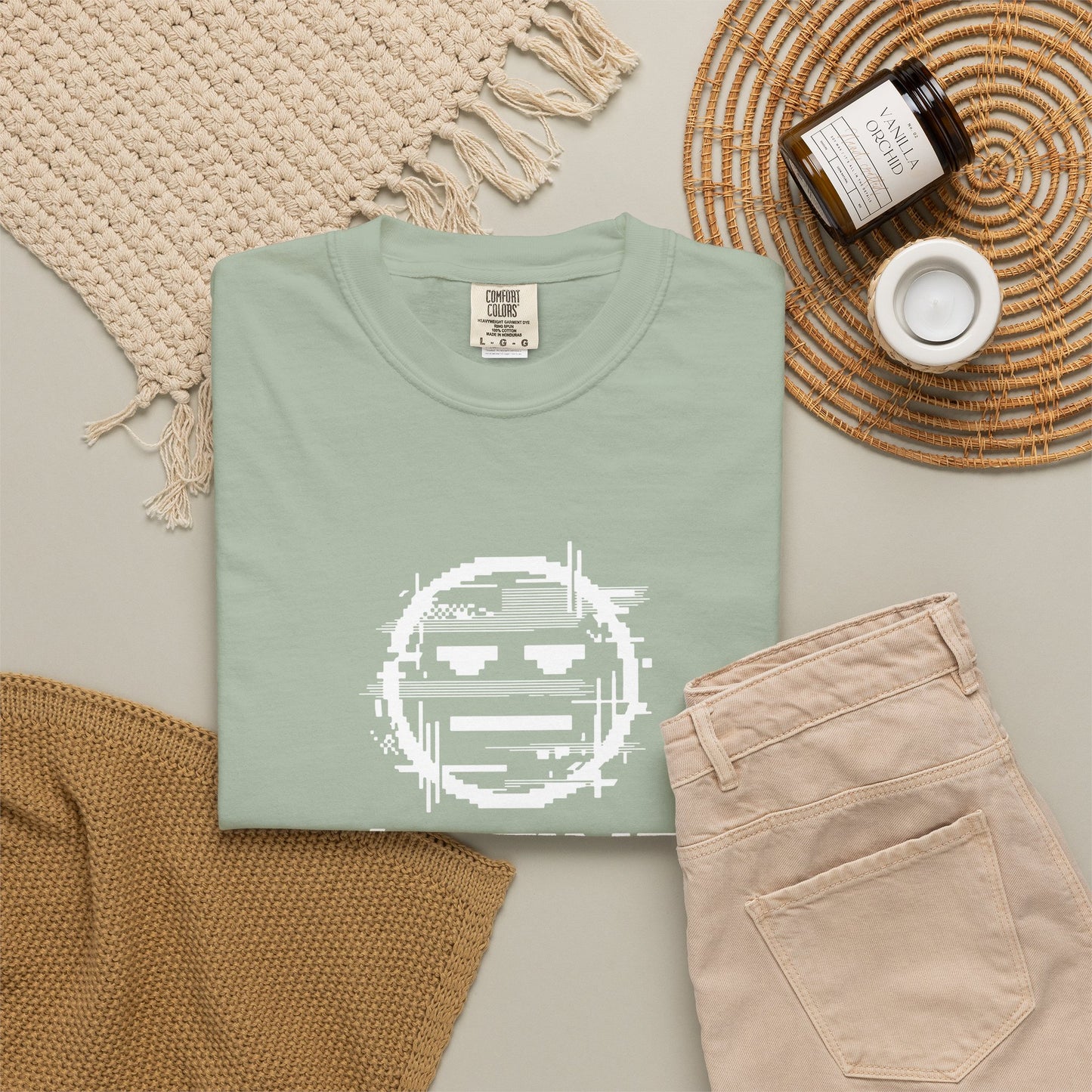 I’m Fine Glitched Smiley - T-Shirt