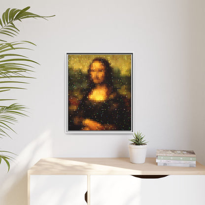Pixel Muse — Silent Smile - Framed Canvas