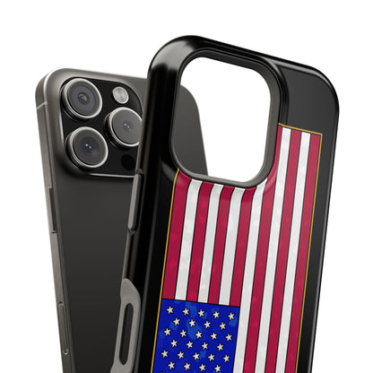 New Glory American Flag (Gold Edge Edition) - Magnetic Phone Case