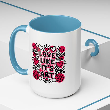 Love Like It’s Art - Color Accent Mug