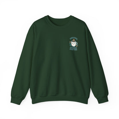 Brew-tiful & Comfy Motivational Sweatshirt, Casual Crewneck, Gift for Friends, Cozy Outfit, Everyday Wear, Inspirational Humor