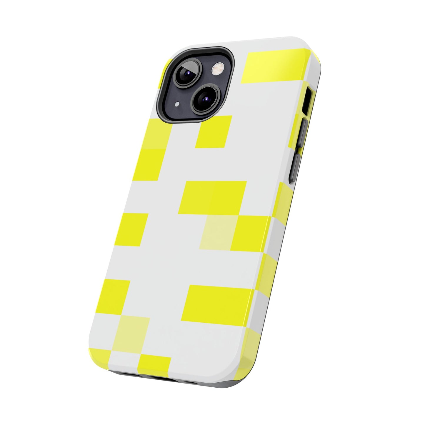 Yellow Pixel Grid -  Phone Case