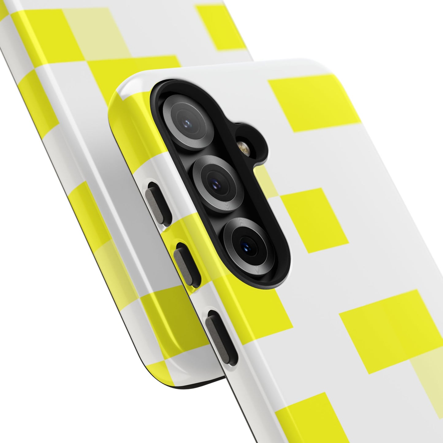 Yellow Pixel Grid -  Phone Case