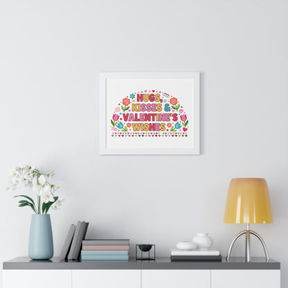 Hugs, Kisses & Valentine's Wishes - Framed Poster