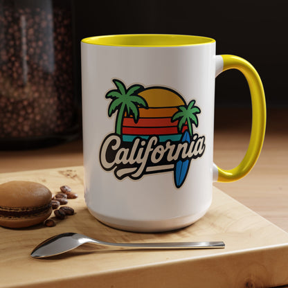 California Surf Vibes - Color Accent Mug