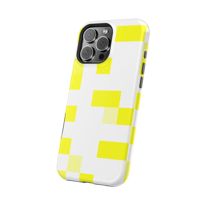 Yellow Pixel Grid -  Magnetic Phone Case