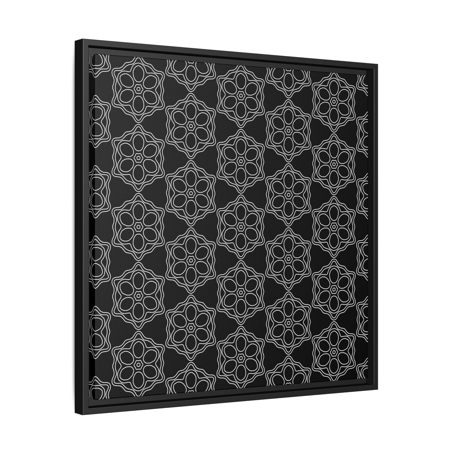 Geometric Sacred Flower - Framed Canvas